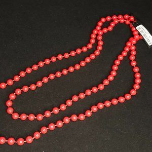 3pc Set - Red Mardi Gras Bead Necklace